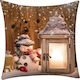 Viopros Christmas Decorative Pillow Square Multicolour with Lighting 45x45pcs