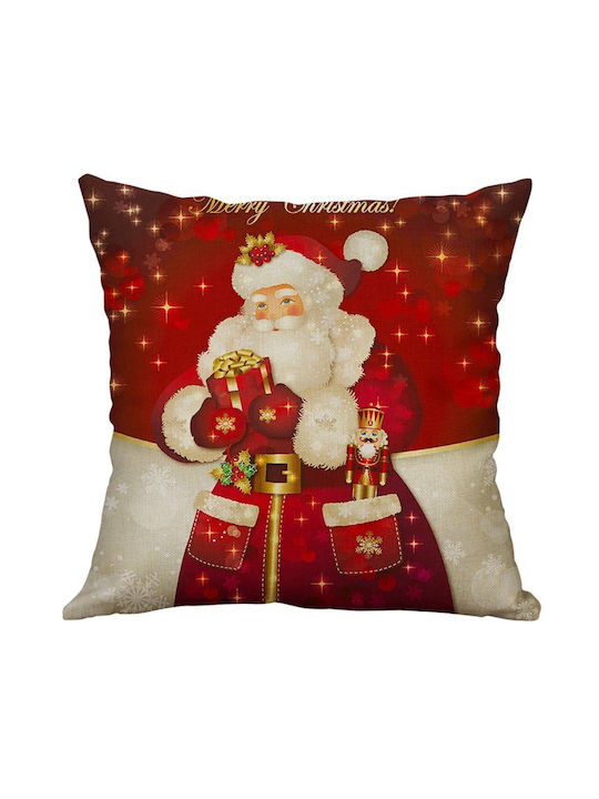 Viopros Christmas Decorative Pillow Square Multicolour with Lighting 45x45cm