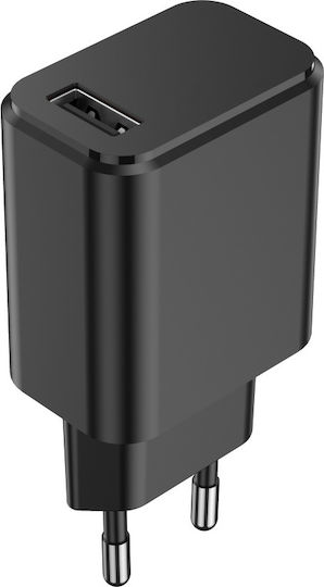 Setty Charger with USB-A Port and Cable USB-C Blacks (GSM106087)