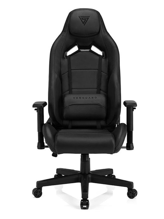 SENSE7 Vanguard Artificial Leather Gaming Chair with Adjustable Arms Black