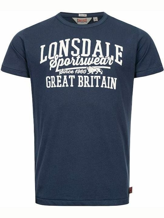 Lonsdale Martinstown Ανδρικό T-shirt Navy Μπλε με Στάμπα