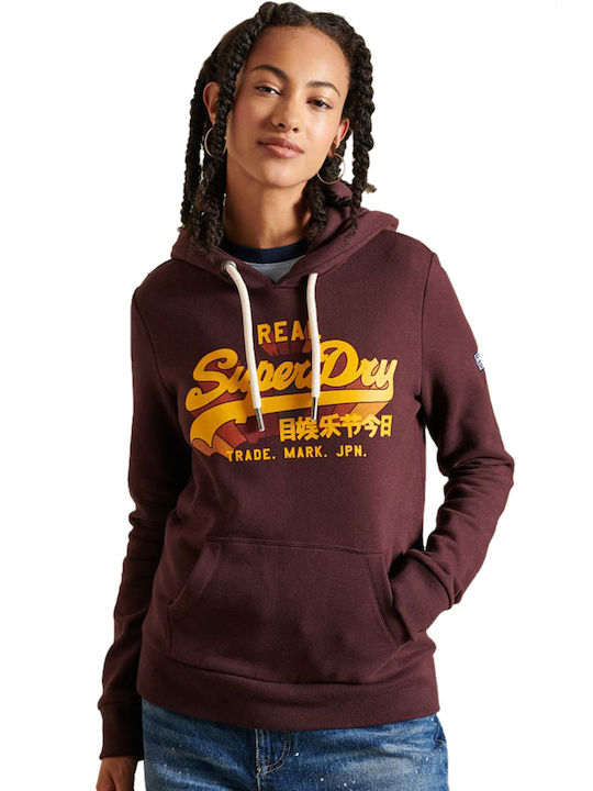 Superdry Women's Hooded Sweatshirt Purple