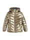 Kids' Quilted Jacket Short with Hood Gold