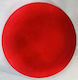 Red glass platter Φ32cm