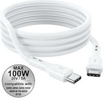 Lamtech USB 2.0 Cable USB-C male - USB-C male 100W White 2m (LAM023664)