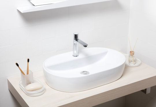 Swiss Aqua Technologies Infinitio Countertop Sink Ceramic 60x40x12.5cm White Matt