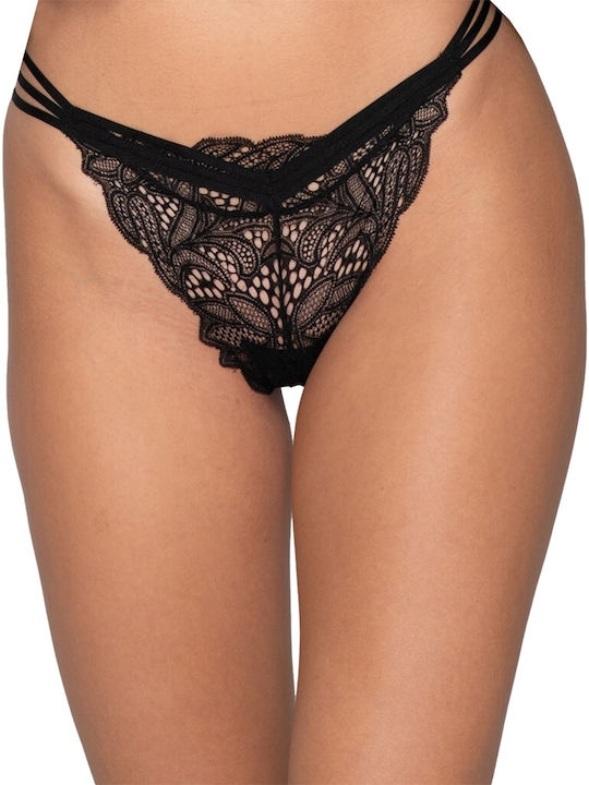 Femeie Slip cu Dantelă Negru