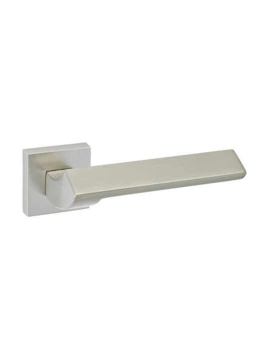 Door Knob Best 295 Rosetta Nickel Matt Middle Door (Pair)