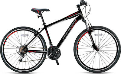 Kron Nomad 4.0 28" Μαύρο/Κόκκινο Ποδήλατο Trekking με 21 Ταχύτητες