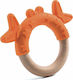 Djeco Little Octopus Teether Ring for Teething from Wood for 3 Months+