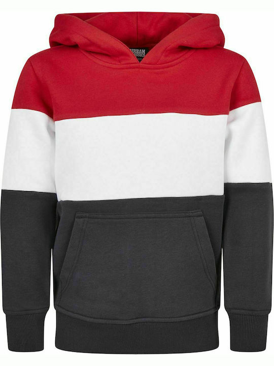 Urban Classics Kids Fleece Sweatshirt with Hood and Pocket Multicolour 3 Tone Hoody