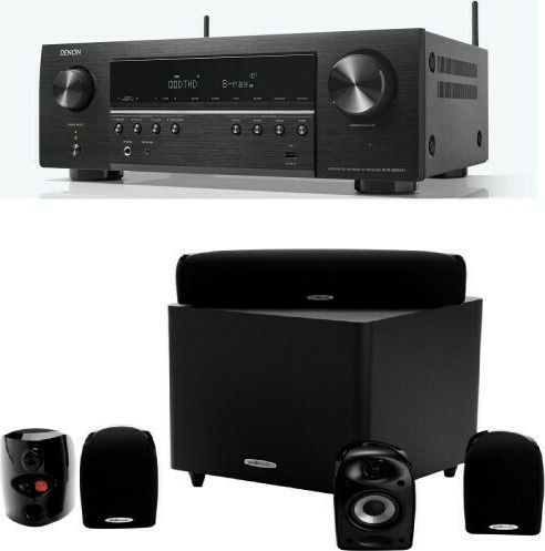 Denon Set de difuzoare Home Cinema 5.2 AVR- S660H + Polk Audio TL-1600 Bundle 135W Negru
