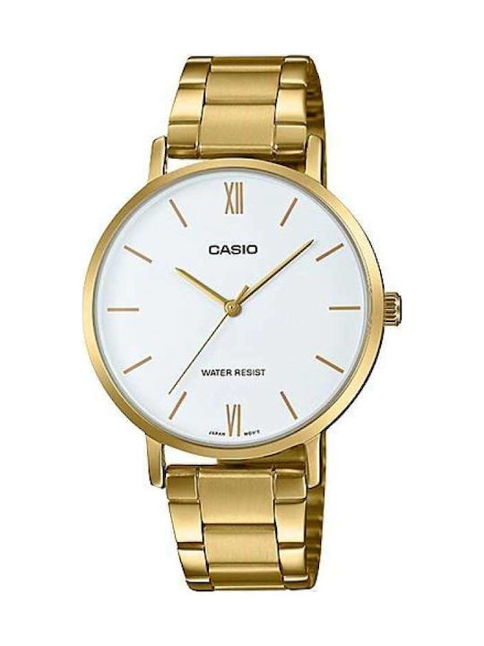 Casio Enticer Uhr mit Gold Metallarmband