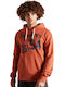 Superdry Men's Sweatshirt with Hood and Pockets Orange