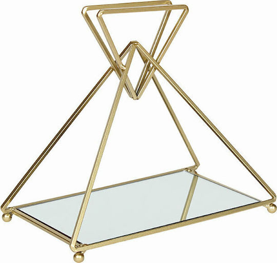 Keskor Διακοσμητικό Χώρου από Μέταλλο Χρυσό 28x16x24cm