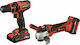 Einhell TC-TK 18 Li Set Eckiges Rad & Bohrschrauber 18V mit 2 Batterien 3Ah - 1.5Ah
