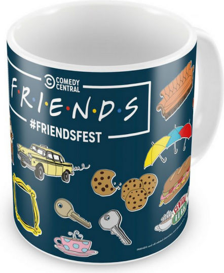 Grupo Erik Friends - Central Perk Puzzle Κούπα Κεραμική Μπλε