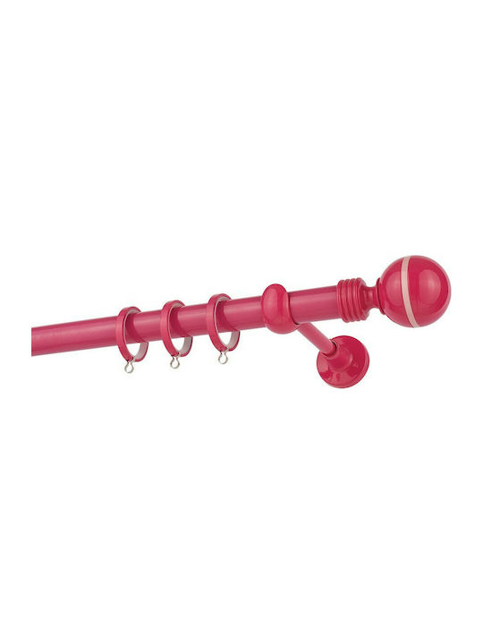 Zogometal Μεταλλικό Κουρτινόξυλο Color Pop Collection Μονό Φ25mm 300εκ. Φούξια / Ροζ