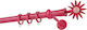 Zogometal Metallic Curtain Pole Single Φ25mm 240cm Fuchsia / Pink