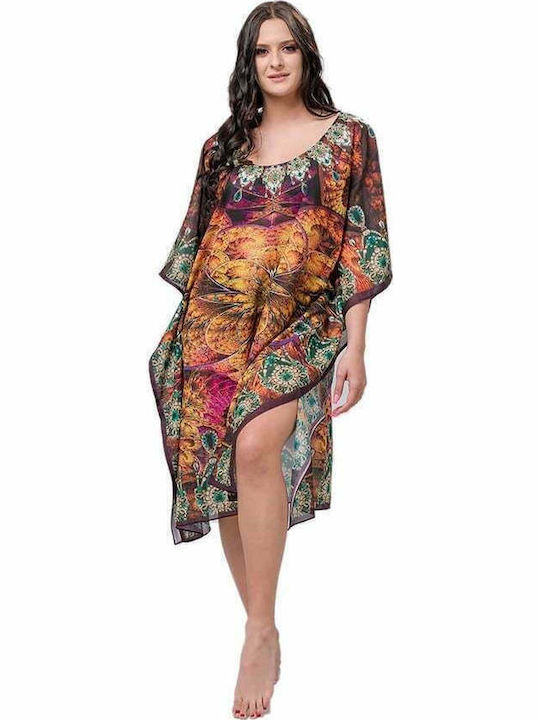 Luna 93660-107 Women's Caftan Beachwear Multicolour