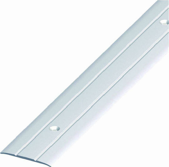 Alfer Aluminium Profile Connector Aluminum Alfer Floor Joint Silver 37x2.5mm 1m 100x3.7x0.25cm