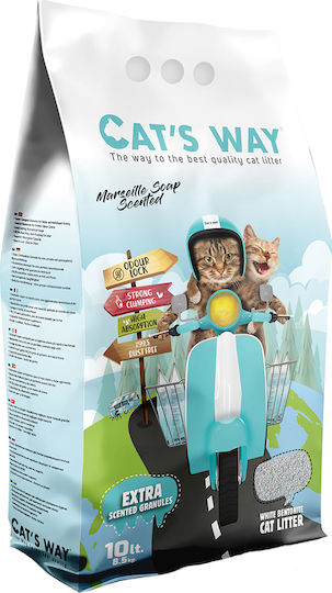 Cat's Way Бентонитен котешки пясък с аромат Сапун от Марсилия 10лт