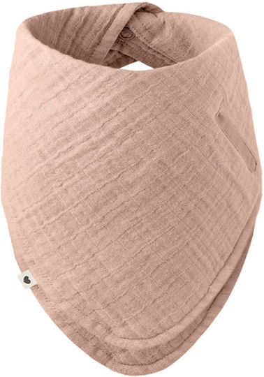 Bibs Simple Bandana material textil cu buton Blush