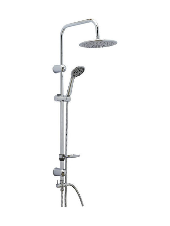 GTMED 2939-XOL-569 Duschsäule ohne Armatur 95cm Silber