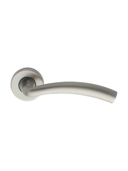 Door Knob Zogometal 306 Rosetta Economy Nickel Matt Front Door Knob Left (Piece)