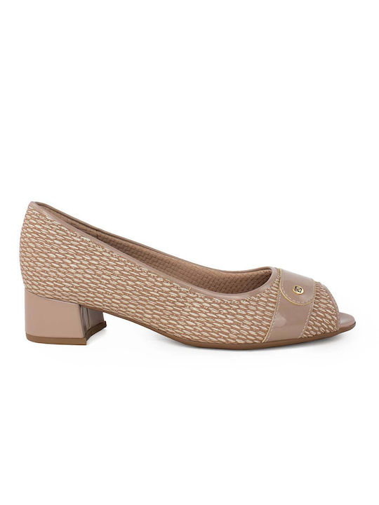 Piccadilly Peeptoe Pumps Beige