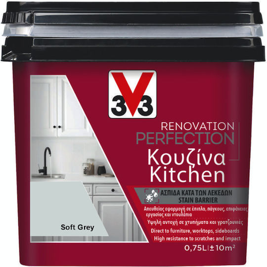 V33 Colour Water Renovation Kitchen V33 Soft Grey Satin 750ml 121659
