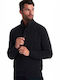 Barbour Herren Langarm-Pullover Ausschnitt mit Reißverschluss Gray