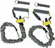 Reebok Easytone Step Röhrenförmige Bänder für das Training mit Griffen Set 2Stück Gray 0.78m