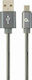 Cablexpert Premium Spiral Metal 2m Regular USB 2.0 to micro USB Cable Gray (CC-USB2S-AMMBM-2M-BG)