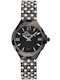 Agra Womens Watch 34mm Battery with Black Stainless Steel Strap