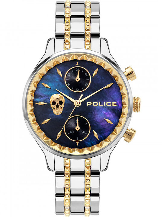Police Banff Women's Watch Chronograph with Silver Metal Bracelet