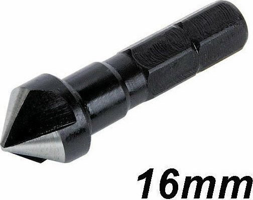 Wolfcraft HSS 90° 1/4" Cutter Cutter Bit HSS for Metal \ Wood \ Plastic 16mm x 6.35mm