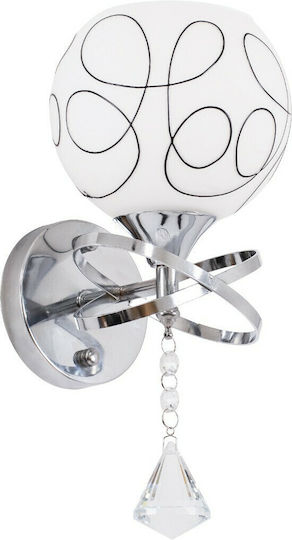 GloboStar Canter Modern Lumină de Perete cu Soclu E27 Transparent 14x30cm