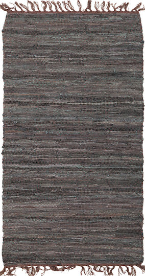 Persika Solid 130227/02C Leather with Fringes Coffee