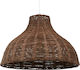 GloboStar Mayotte Pendant Light Suspension Bell for Socket E27 Brown