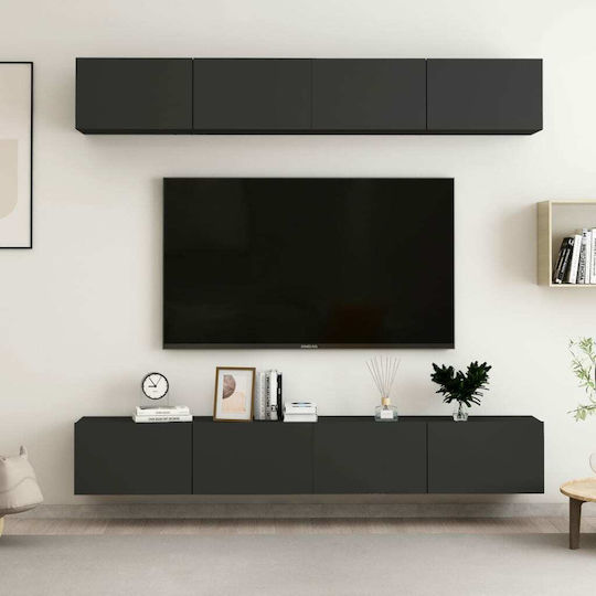 Wohnzimmer TV-Einheit Black L100xB30xH30cm