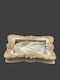 La Vista Tabletop Rectangle Wedding Crown Case Wooden Ivory/Gold 23x30cm