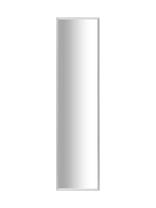 vidaXL Καθρέπτης Τοίχου Ολόσωμος με Ασημί Ξύλινο Πλαίσιο 120x30cm