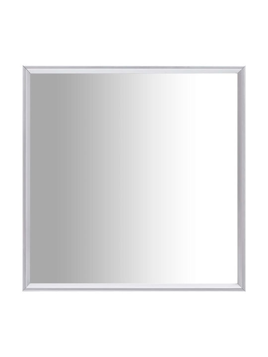 vidaXL Καθρέπτης Τοίχου με Ασημί Πλαστικό Πλαίσιο 40x40cm