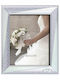 Slevori Wedding Rings Cutie pentru Coroană de Nuntă Rama foto Dreptunghiulară Silver/White 25x20εκ.