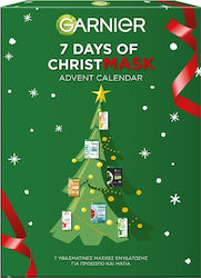 Garnier Advent Calendar 7 Days of Christmask Advent Calendar Σετ Περιποίησης για Ενυδάτωση με Μάσκα Ματιών & Μάσκα Προσώπου