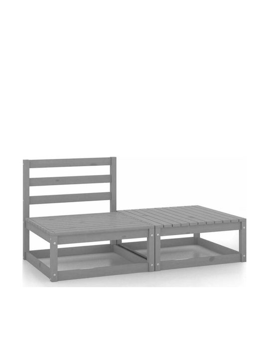 Set Outdoor Lounge Grey 2pcs