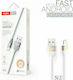 Tranyoo S3-V Regular USB 2.0 to micro USB Cable Λευκό 1.2m (PS-107992)