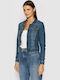 Debra Kurz Damen Jeansjacke Blau