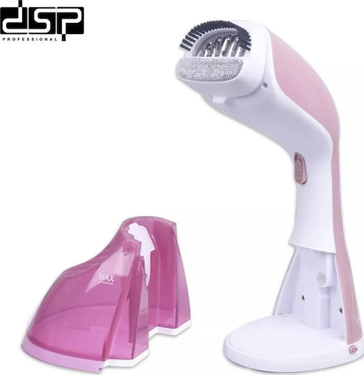 DSP Ατμοκαθαριστής Ρούχων Χειρός 1400W με Δοχείο 800ml Ροζ